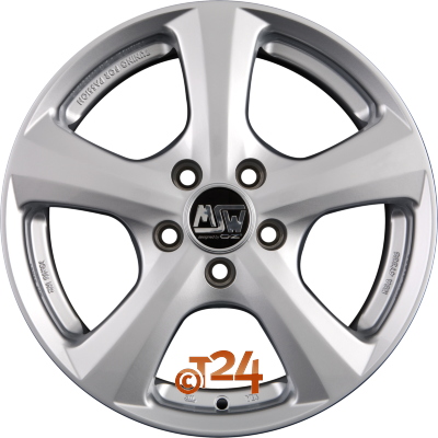 MSW MSW 19 7x17 ET4 5x105 Full Silver Einteilig