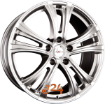 AXXION AX4 DIVA Chromsilber (HS) Basisrad Einteilig 8.50 x 19 ET 40.00  5x114.3