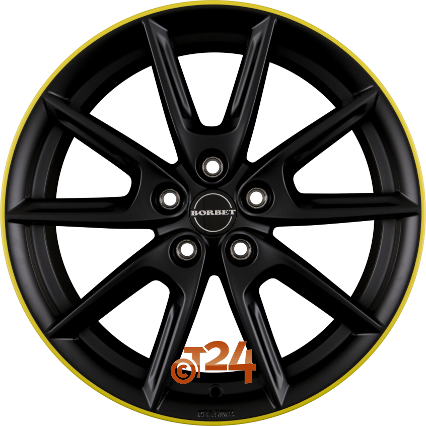 LX|Black Matt Rim Yellow 18