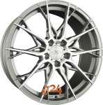 AXXION X1 Daytona Grau Hochglanzpoliert (DGP+) Einteilig 8.50 x 19 ET 35.00  5x112