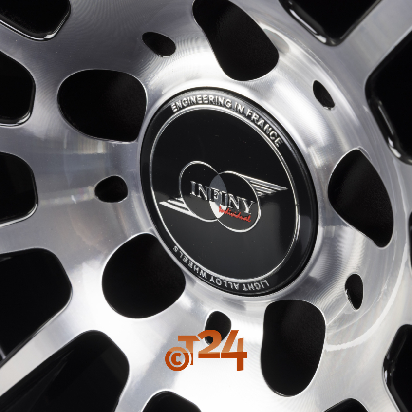 STUTTGART|Noir Brillant Face Polie - Bright Black Machined 19
