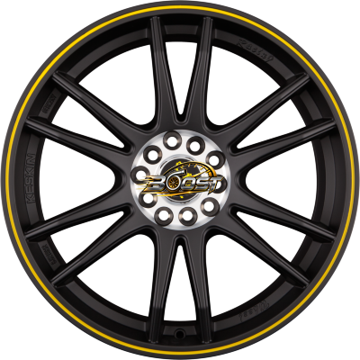KESKIN KT12 Racing Matt Black Lip Yellow (MBLY) 8.00x18 5x112 KESKIN KT12 Racing Matt Black Lip Yellow (MBLY) 8.00x18 5x112