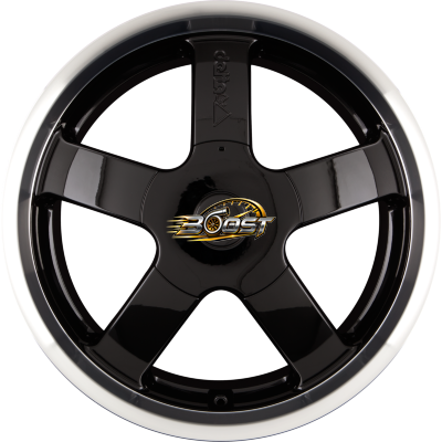 DELTA 4x4 ELEMENTS 4 Schwarz Glanz Hornpoliert — Zwart lichtmetalen velg