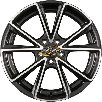 MAM MAM A5 Black Front Polished (BFP) — Zwart lichtmetalen velg