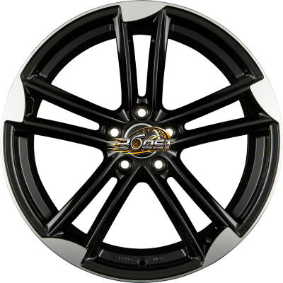 2DRV by WHEELWORLD WH27 Schwarz Hochglanzpoliert (SP+) — Zwart lichtmetalen velg