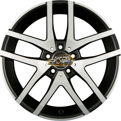 MSW MSW 28 Matt Black Full Polished — Zwart lichtmetalen velg