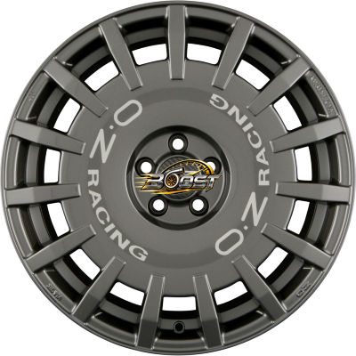 OZ RALLY RACING Dark Graphite + Silver Lettering 8.00x17 5x98 OZ RALLY RACING Dark Graphite + Silver Lettering 8.00x17 5x98