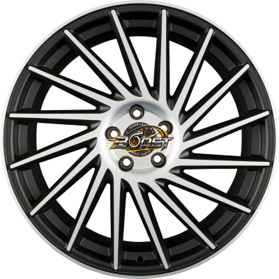 KESKIN KT17 HURRICANE Matt Black Front Polish (MBFP) — Zwart lichtmetalen velg