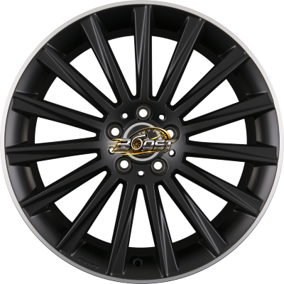 KESKIN KT18 TURBO Matt Black Lip Polish (MBLP) — Zwart lichtmetalen velg