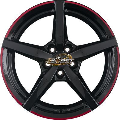 RONAL R69 Jetblack-Red Rim 8.00x18 5x112 RONAL R69 Jetblack-Red Rim 8.00x18 5x112