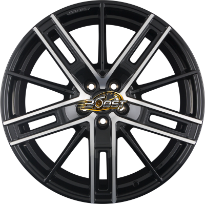 RONAL R67 Jetblack Frontkopiert — Zwart lichtmetalen velg