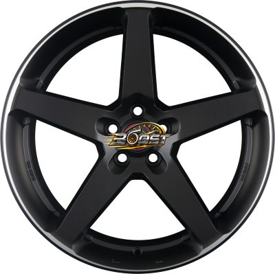 MOMO FIVE Black Matt Polished 8.00x18 5x112 MOMO FIVE Black Matt Polished 8.00x18 5x112