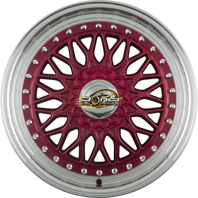 GTP WHEELS GTP 040 Candy Red Felgenbett Poliert — Rood lichtmetalen velg