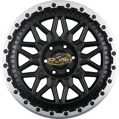 FONDMETAL BLUSTER Matt Black Machined Lip — Blauw lichtmetalen velg