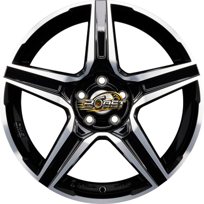 CMS C34 DB Diamant Schwarz Glanz — Zwart lichtmetalen velg