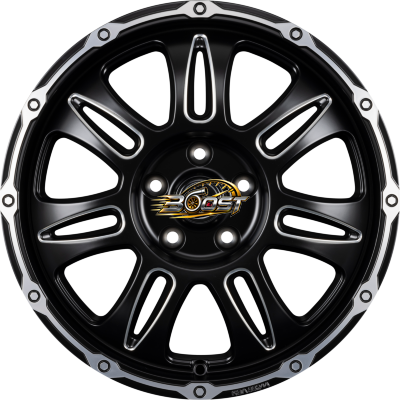 BORBET CW8 Black Rim Window Polished Matt — Zwart lichtmetalen velg