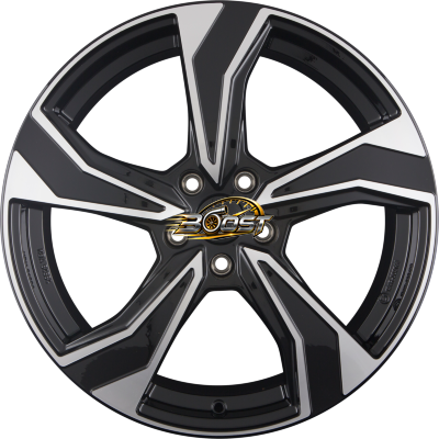 DBV VENEZIA KB Black Polished — Zwart lichtmetalen velg