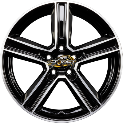DEZENT KG DARK - Schwarz Frontpoliert — Zwart lichtmetalen velg