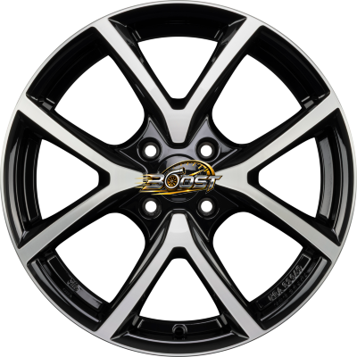 itWHEELS MIRA Diamond Black Front Polished — Zwart lichtmetalen velg