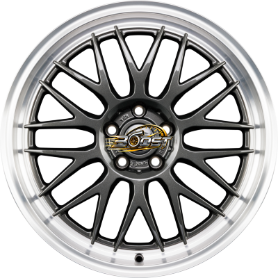DOTZ BILBAO DARK - Gunmetal Matt mit Poliertem Felgenhorn — Grijs/antraciet lichtmetalen velg