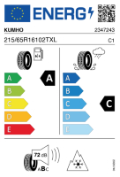 EU-label voor KUMHO HA32 SOLUS 4S 