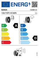 EU-label voor KENDA KR209 KARGOTRAIL 3G