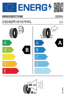 EU-label voor BRIDGESTONE TURANZA T005