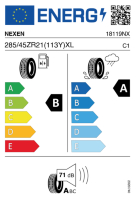 EU-label voor NEXEN N`FERA SPORT SUV (SU2)