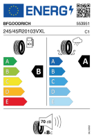 EU-label voor BFGOODRICH ADVANTAGE 2 SUV