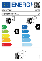 EU-label voor FIRESTONE ROADHAWK 2