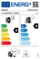 EU-label voor SAILUN ICE BLAZER ALPINE EVO2 (WSL4A)