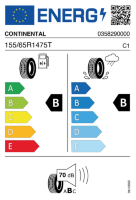 EU-label voor CONTINENTAL ECO CONTACT 6