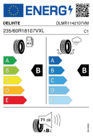 EU-label voor DELINTE DS2 SUV