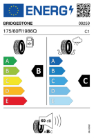EU-label voor BRIDGESTONE EP500 ECOPIA