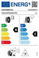 EU-label voor CONTINENTAL WINTER CONTACT TS 850P 