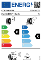 EU-label voor CONTINENTAL WINTER CONTACT TS 850P SUV 