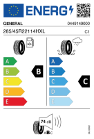 EU-label voor GENERAL GRABBER HTS 60