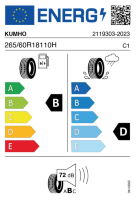 EU-label voor KUMHO KL21 Solus