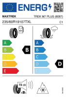 EU-label voor MAXTREK TREK M7 PLUS