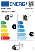 EU-label voor MOMO TIRES M8 FORCERUN HT PRO