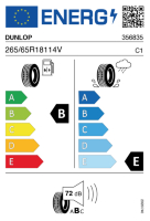 EU-label voor DUNLOP GRANDTREK AT 30