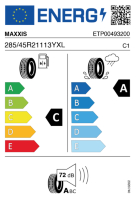 EU-label voor MAXXIS VICTRA SPORT 6 SUV (VS6 SUV)