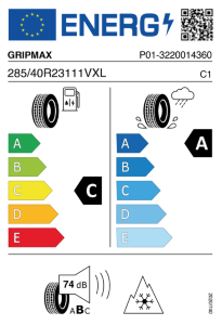 GRIPMAX PRO-WI  285/40 R23 111 V