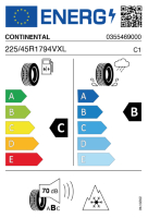 EU-label voor CONTINENTAL WINTER CONTACT TS 870