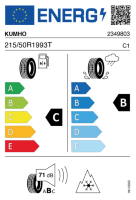 EU-label voor KUMHO WP52 WINTERCRAFT