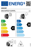 EU-label voor UNIGRIP LATERAL FORCE 4S