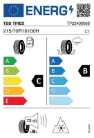 EU-label voor TBB TIRES FORTEZZA AS