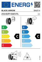 EU-label voor BLACK ARROW ALLSEASON DART 4S