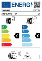 EU-label voor TRACMAX X-PRIVILO S360