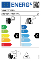 EU-label voor TOMKET TIRES SNOWROAD SUV 3